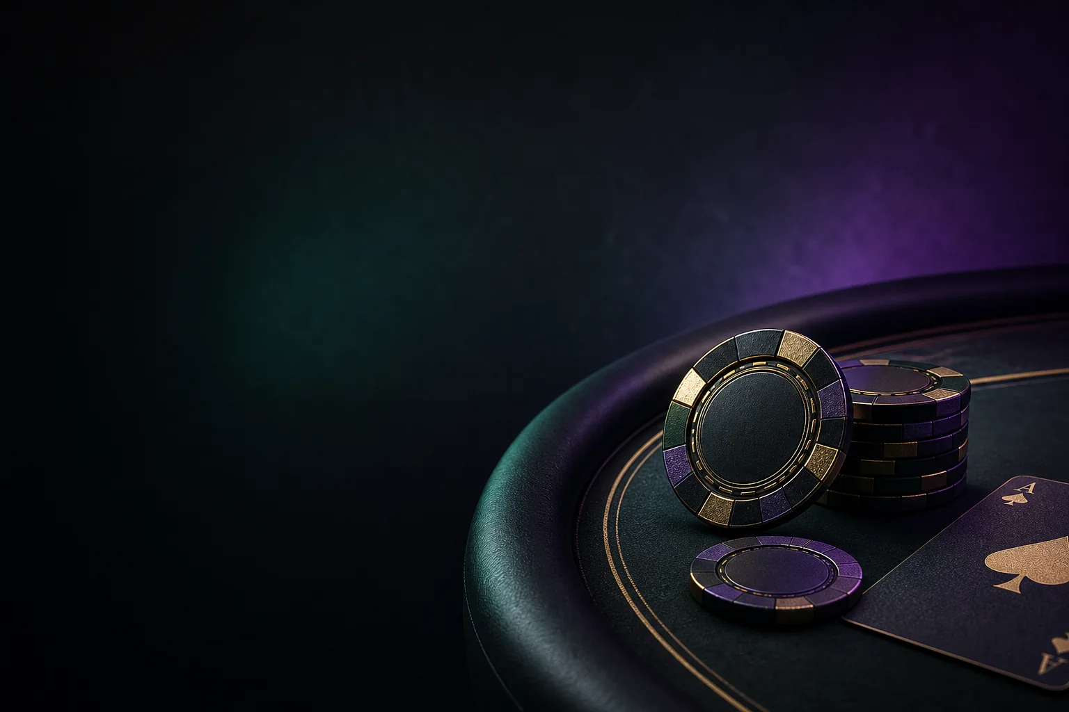Фишки и игровая карта на тёмном столе, иллюстрация к обзору Suka Casino